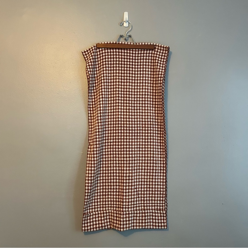 Checkered Burnt Orange Scarf